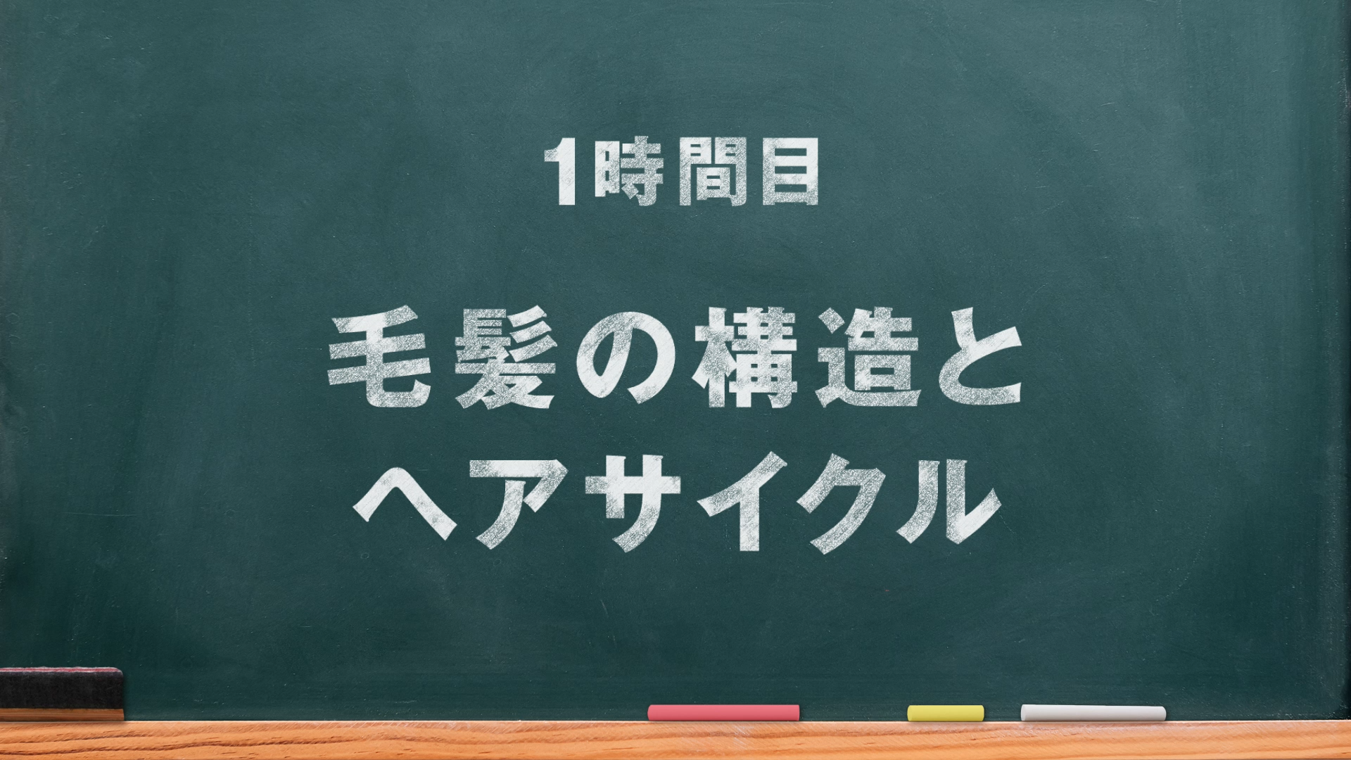 1時間目　毛髪の構造とヘアサイクル