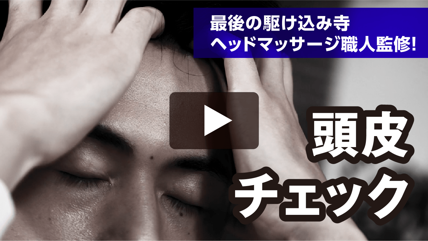最後の駆け込み寺ヘッドマッサージ職人監修! 頭皮チェック